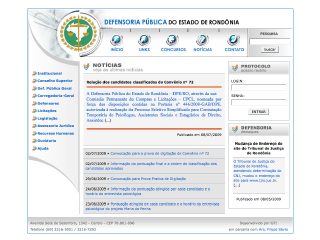 Thumbnail do site Defensoria Pública do Estado de Rondônia