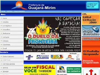 Thumbnail do site Prefeitura Municipal de Guajará-Mirim