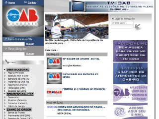 Thumbnail do site OAB - Ordem dos Advogados do Brasil Seccional Rondnia