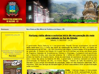 Thumbnail do site Prefeitura Municipal de Alegre
