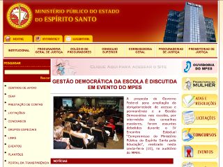 Thumbnail do site Ministério Público do Estado do Espírito Santo