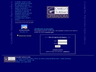 Thumbnail do site Camello Turismo Ltda.