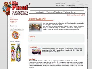 Thumbnail do site Mr. Picu Restaurante e Cachaaria