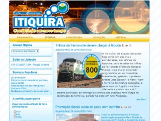 Thumbnail do site Prefeitura Municipal de Itiquira