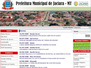 Thumbnail do site Prefeitura Municipal de Jaciara