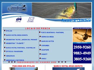 Thumbnail do site Sambur Pesca - Barco Hotel Pantanal 5 estrelas