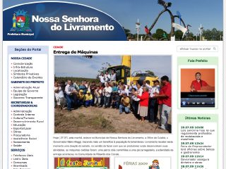 Thumbnail do site Prefeitura de Nossa Senhora do Livramento