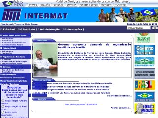 Thumbnail do site INTERMAT - Instituto de Terras de Mato Grosso
