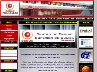 Thumbnail do site CESUC - Centro de Ensino Superior de Cuiab