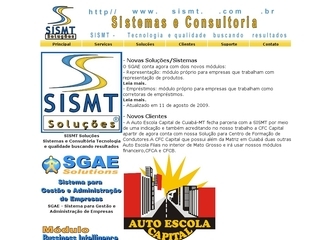 Thumbnail do site SISMT Solues - Sistemas e Consultria