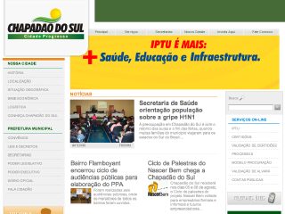 Thumbnail do site Prefeitura Municipal de Chapado do Sul