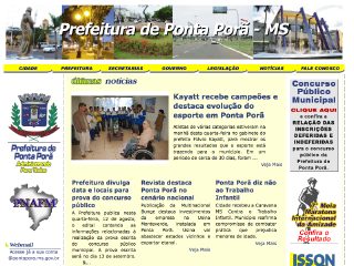 Thumbnail do site Prefeitura Municipal de Ponta Por