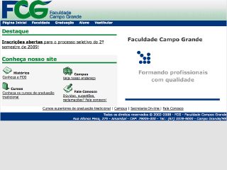 Thumbnail do site FCG - Faculdade Campo Grande