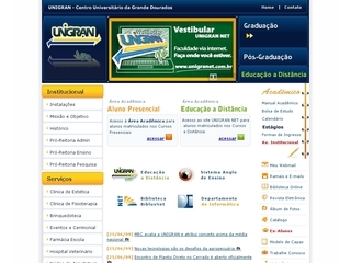 Thumbnail do site UNIGRAN - Centro Universitrio da Grande Dourados