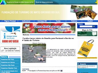 Thumbnail do site Fundação de Turismo do Mato Grosso do Sul
