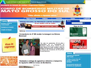 Thumbnail do site Corpo de Bombeiros Militar do Mato Grosso do Sul
