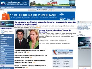 Thumbnail do site Midiamax - O Jornal Eletrônico do Mato Grosso do Sul