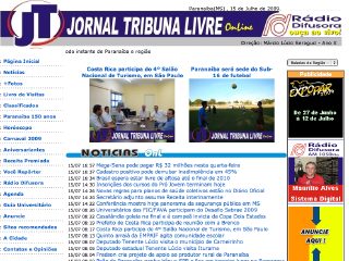 Thumbnail do site Jornal Tribuna Livre Online