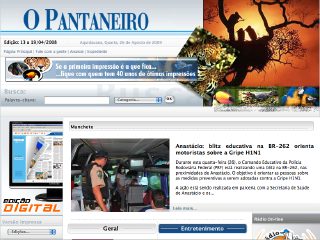Thumbnail do site Jornal O Pantaneiro