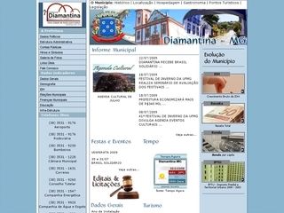 Thumbnail do site Site Oficial de Diamantina