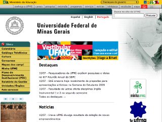 Thumbnail do site UFMG - Universidade Federal de Minas Gerais