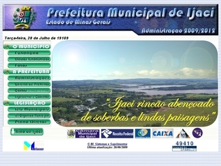 Thumbnail do site Prefeitura Municipal de Ijaci