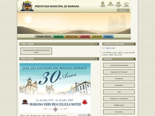 Thumbnail do site Prefeitura Municipal de Mariana