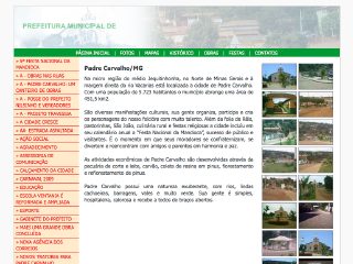 Thumbnail do site Prefeitura Municipal de Padre Carvalho