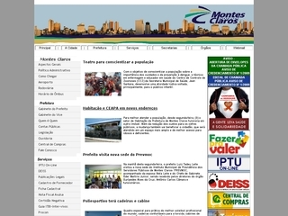 Thumbnail do site Prefeitura Municipal de Montes Claros