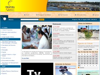 Thumbnail do site Prefeitura Municipal de Pirapora