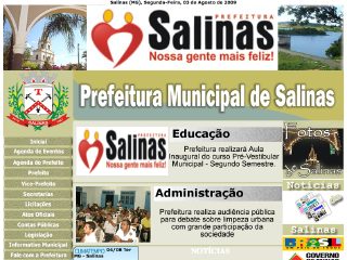Thumbnail do site Prefeitura Municipal de Salinas