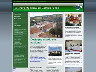 Thumbnail do site Prefeitura Municipal de Crrego Fundo