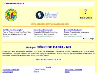 Thumbnail do site Prefeitura Municipal de Crrego Danta