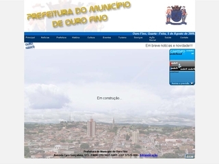 Thumbnail do site Prefeitura Municipal de Ouro Fino
