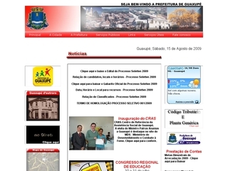 Thumbnail do site Prefeitura Municipal de Guaxup