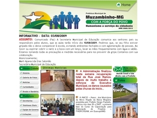 Thumbnail do site Prefeitura Municipal de Muzambinho