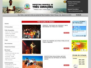 Thumbnail do site Prefeitura Municipal de Trs Coraes