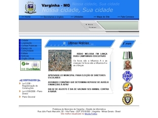 Thumbnail do site Prefeitura Municipal de Varginha