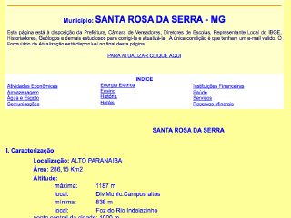 Thumbnail do site Santa Rosa da Serra