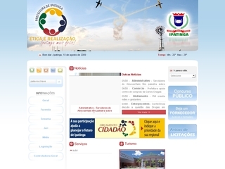 Thumbnail do site Prefeitura Municipal de Ipatinga