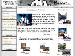 Thumbnail do site Cidades On Line - Paracatu