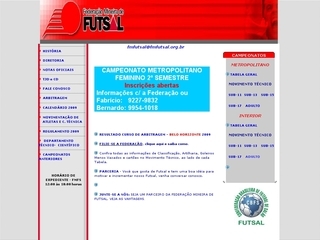 Thumbnail do site Federação Mineira de Futsal