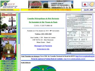 Thumbnail do site Conselho Metropolitano de Belo Horizonte da SSVP