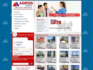 Thumbnail do site Adifer Imveis