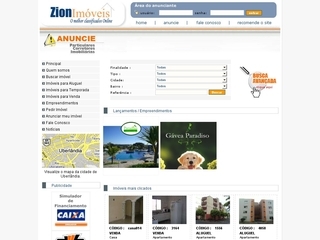 Thumbnail do site Zion Imveis