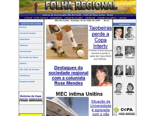 Thumbnail do site Jornal Folha Regional