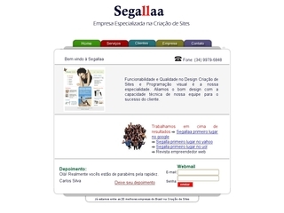 Thumbnail do site Segallaa Empresa Especializada na Criao de Sites
