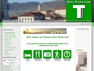 Thumbnail do site Ouro Preto - Portal de Servios Tursticos