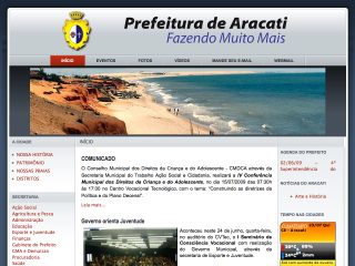 Thumbnail do site Prefeitura Municipal de Aracati