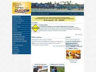 Thumbnail do site Prefeitura Municipal de Camocim